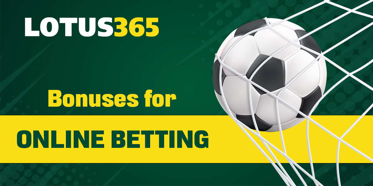 Lotus365 bonuses available for sports betting
